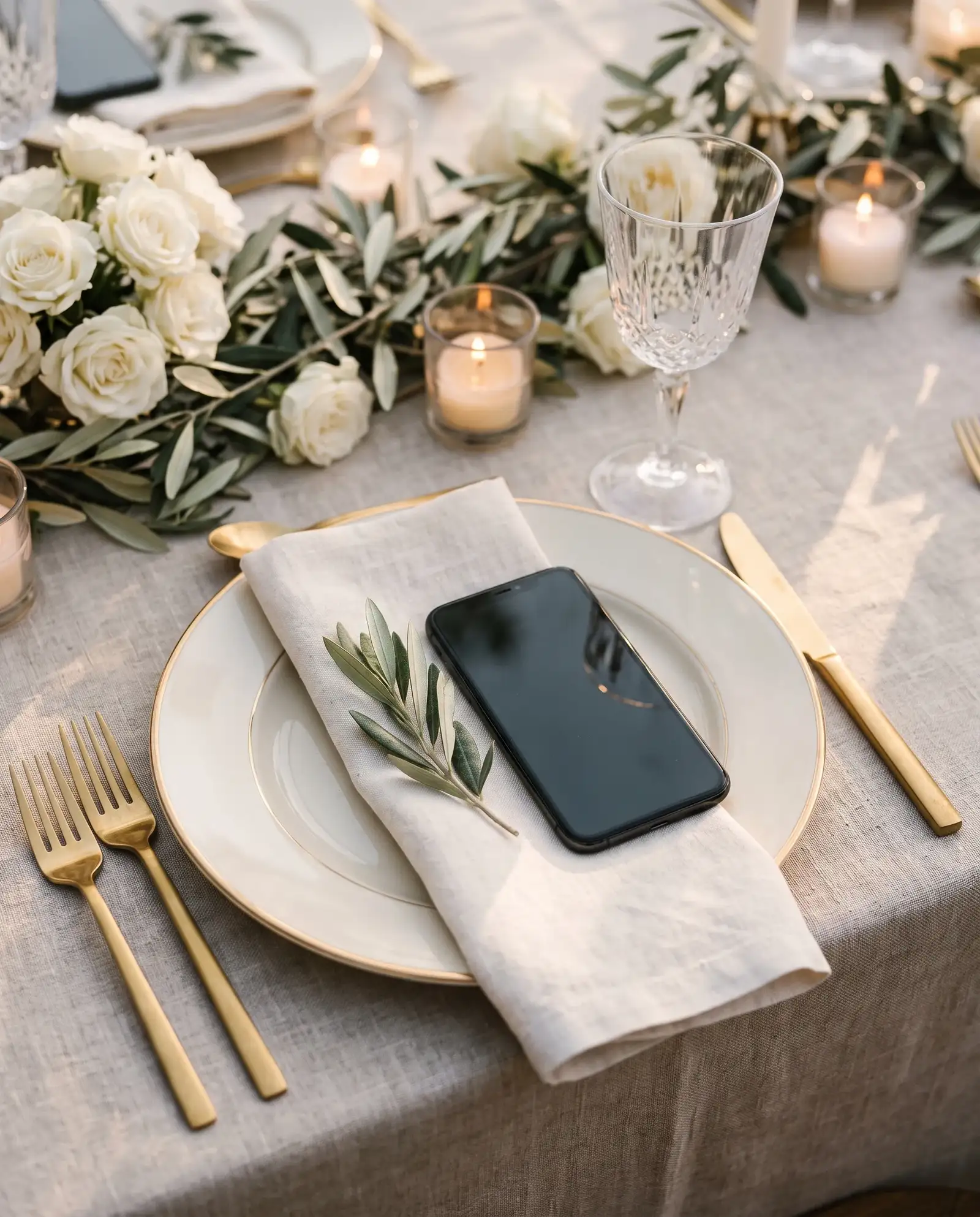 Table de mariage dressée